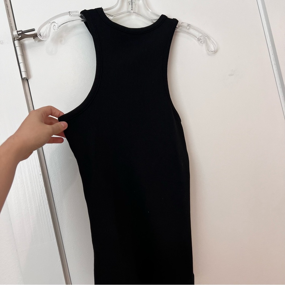 Agolde Bea Cutaway Tank Ribbed Black - Picture 7 of 10